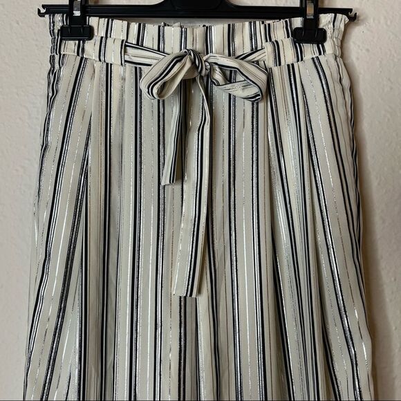 Zara Striped Paper Bag Culottes Size S - Picture 5 of 11